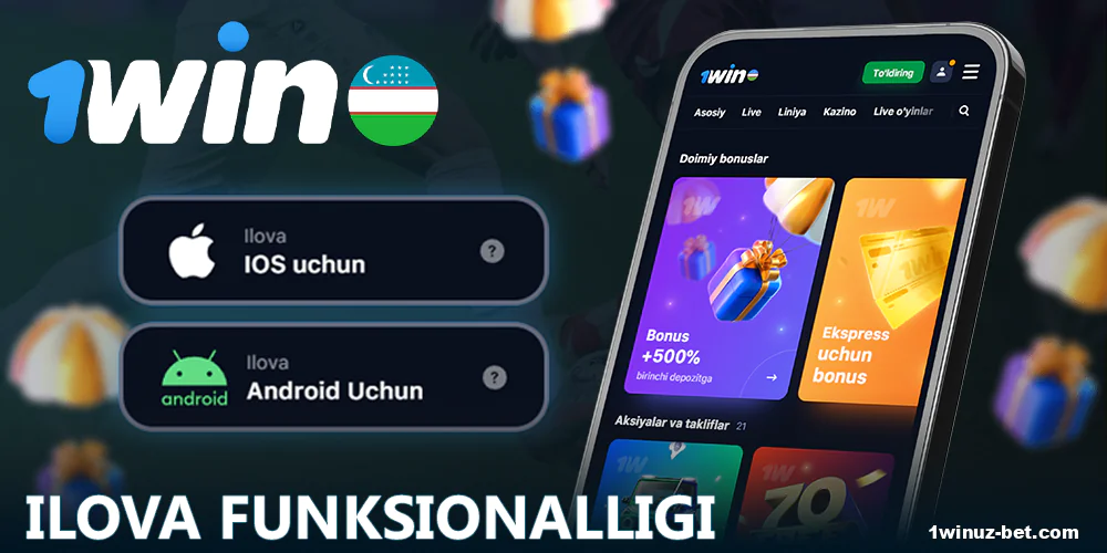 1Win O'zbekiston ilovasida xush kelibsiz bonus