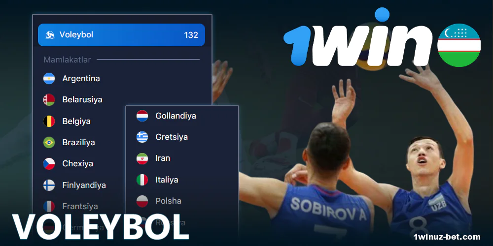 1Win O'zbekiston voleyboliga tikish