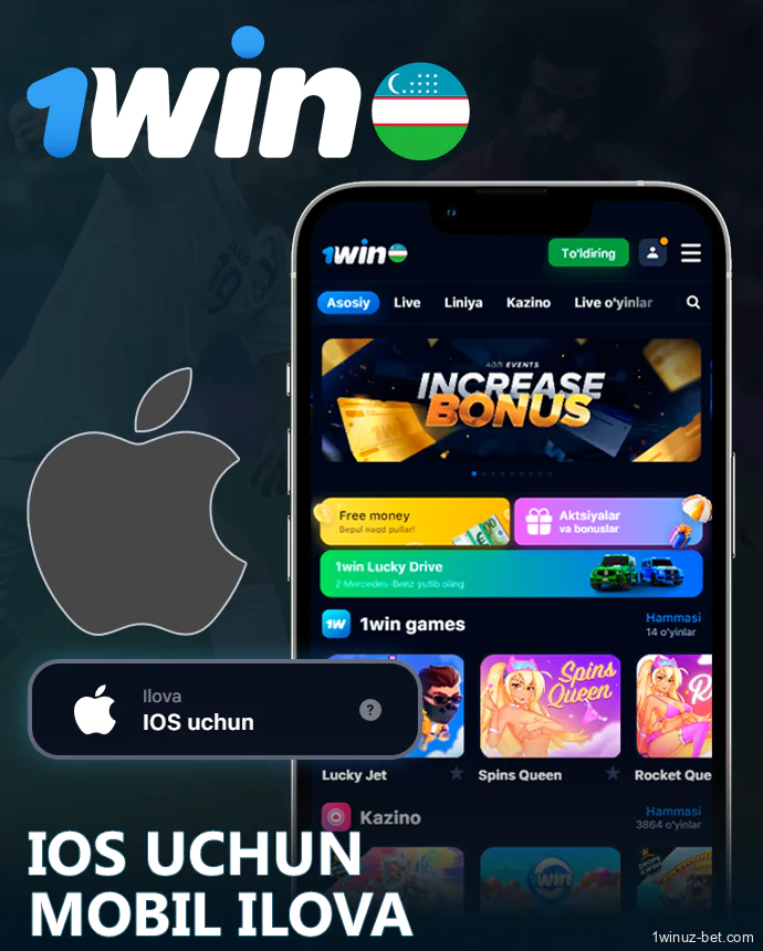 iOS’da 1Win O'zbekiston ilovasi