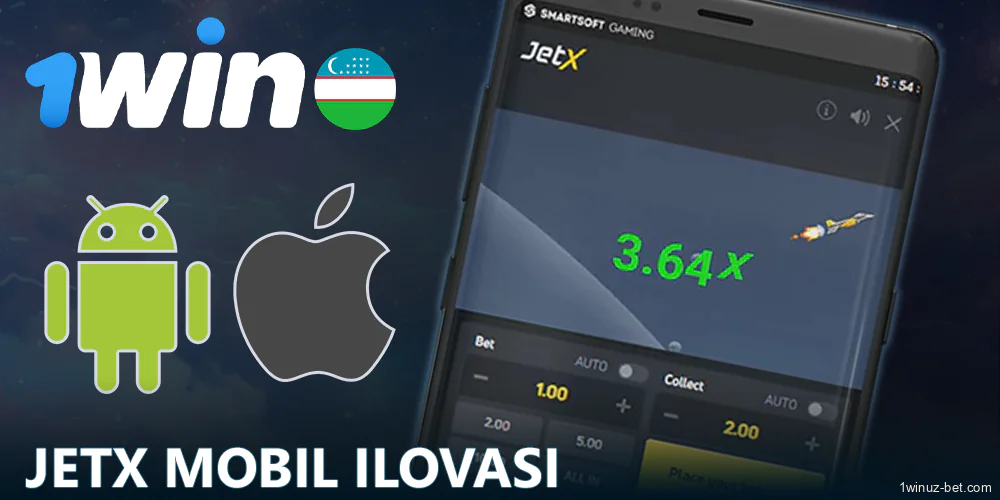 JetX o'yini uchun 1Win O'zbekiston mobil ilovasi