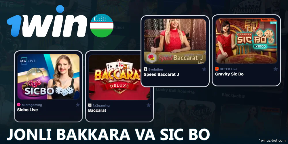 1Win O'zbekiston da jonli Bakkara