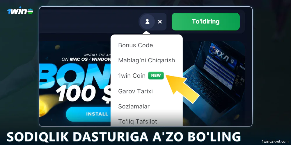 1Win O'zbekiston sodiqlik dasturiga a'zo bo'ling