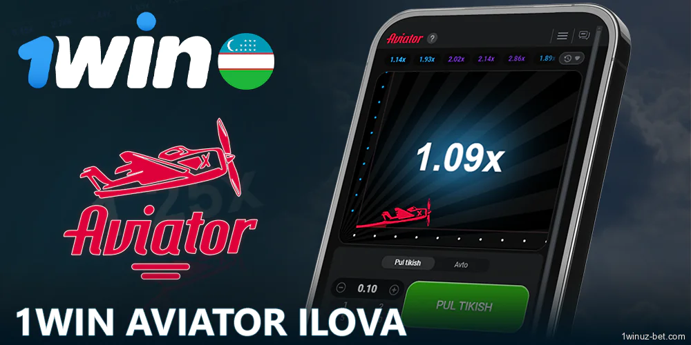 Aviator o'yini uchun 1Win O'zbekiston mobil ilovasi