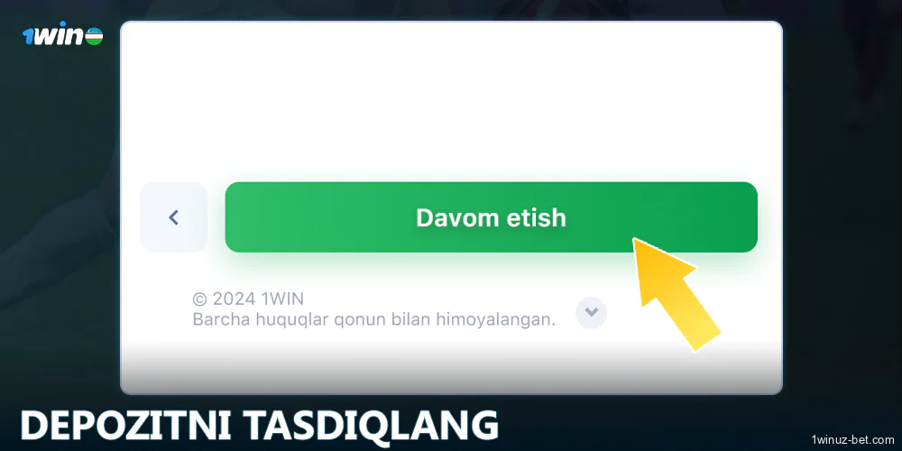 Omonatingizni 1Win O'zbekiston da tasdiqlang