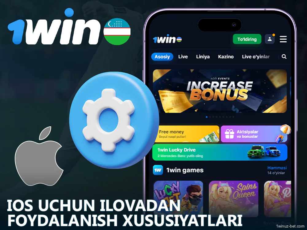 iOS tizimidagi 1Win O'zbekiston ilovasining xususiyatlari