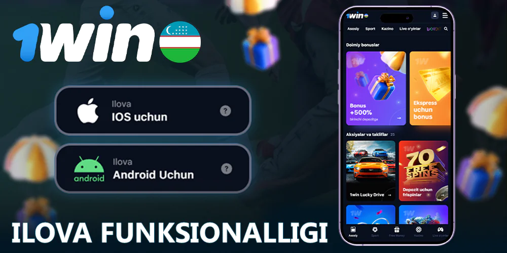 1Win O'zbekiston ilovasida xush kelibsiz bonus