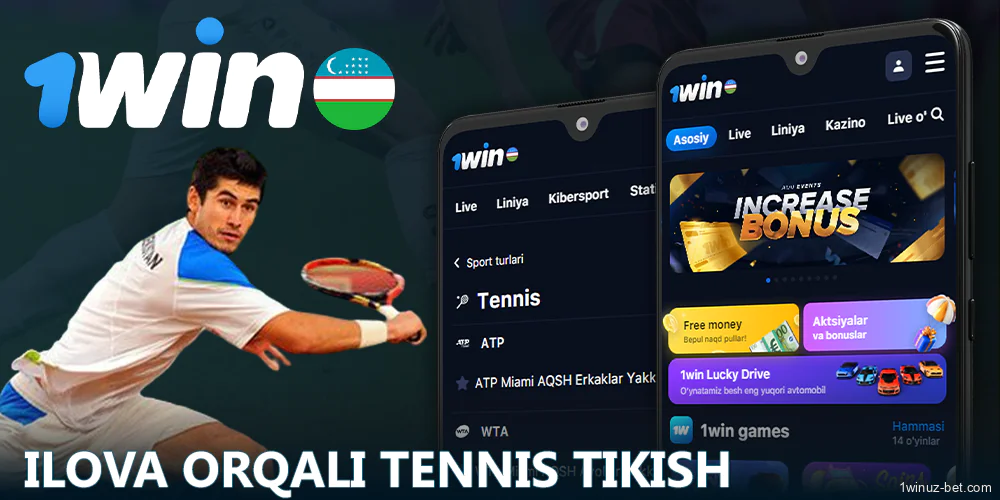 1Win O'zbekiston ilovasida tennis tikish