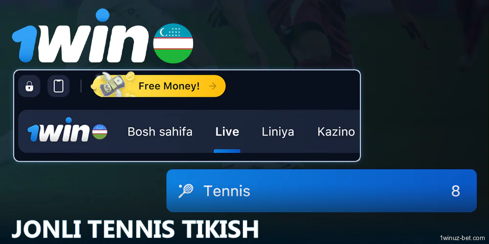 O'zbekistonlik tikuvchilar uchun jonli tennis tikish 1Win