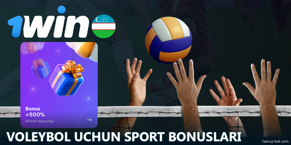 1Win O'zbekiston da voleybol garovlari uchun bonuslar