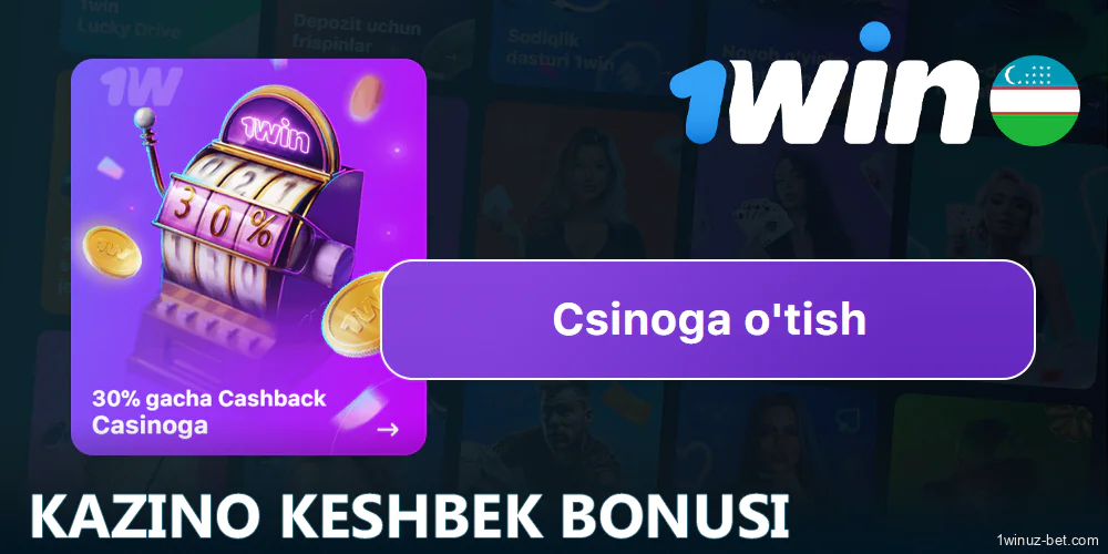 1Win O'zbekiston da keshbek bonusi