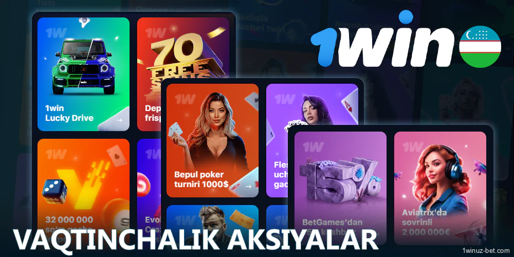 1Win O'zbekiston o'yinchilari uchun vaqtinchalik bonuslar