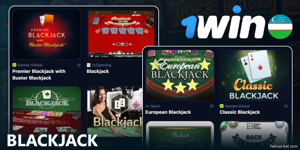 Kazino 1Win O'zbekistondagi Blackjack